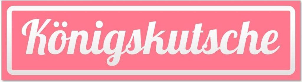 Kiwistar - Autoaufkleber - Hellrosa - 60 x 16 cm - Königskutsche invertiert - Hinweis Aufkleber Sticker für Auto, Kfz, Fahrrad, PKW, LKW