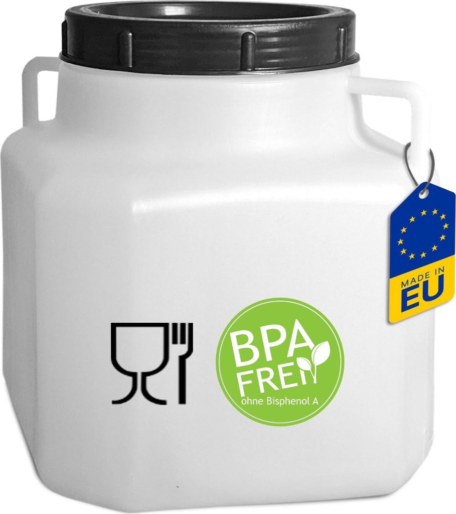 10 Liter Vorratsdose mit Schraubdeckel Lebensmittelecht BPA-Frei Schüttdose Frischhaltedose Für Küche Hobby Werkstatt Reis Müsli Mehl Zucker