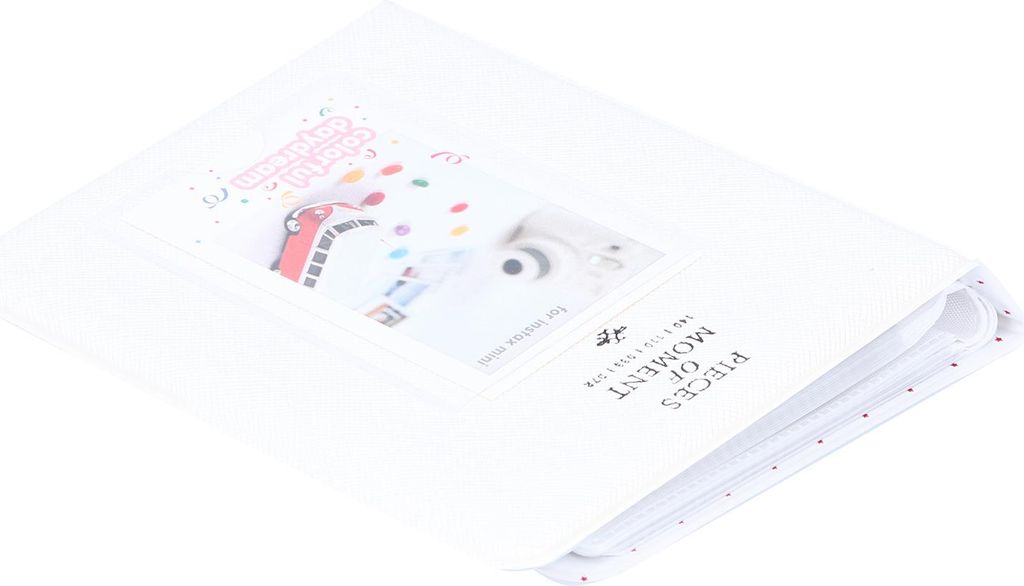 64 Taschen 3 Zoll Foto-Aufbewahrungshülle PVC-Minialbum für Fujifilm Instax Mini 9Perlweiß