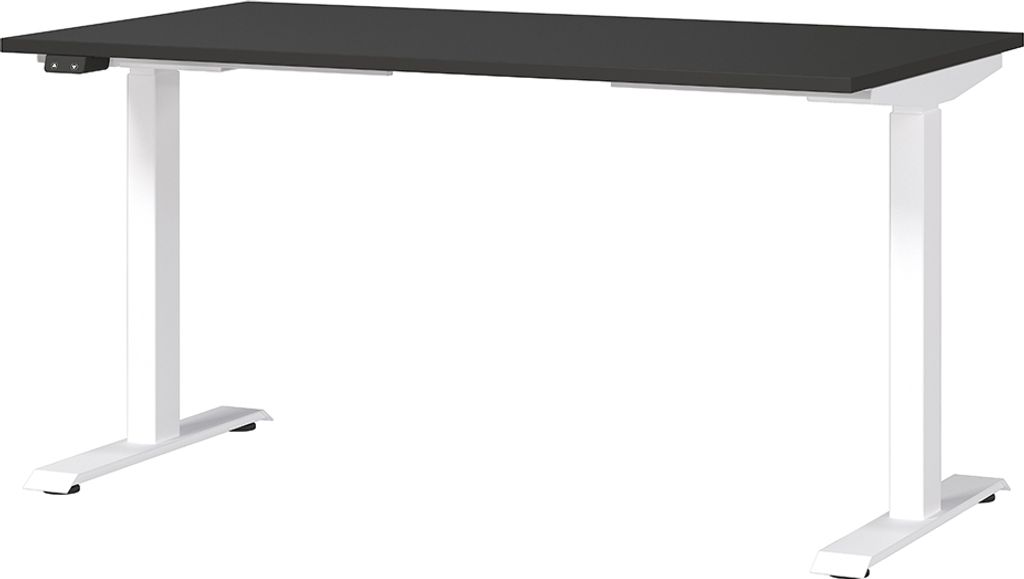 Schreibtisch 140cm, elektrisch höhenverstellbar, graphit, MEMPHIS-01