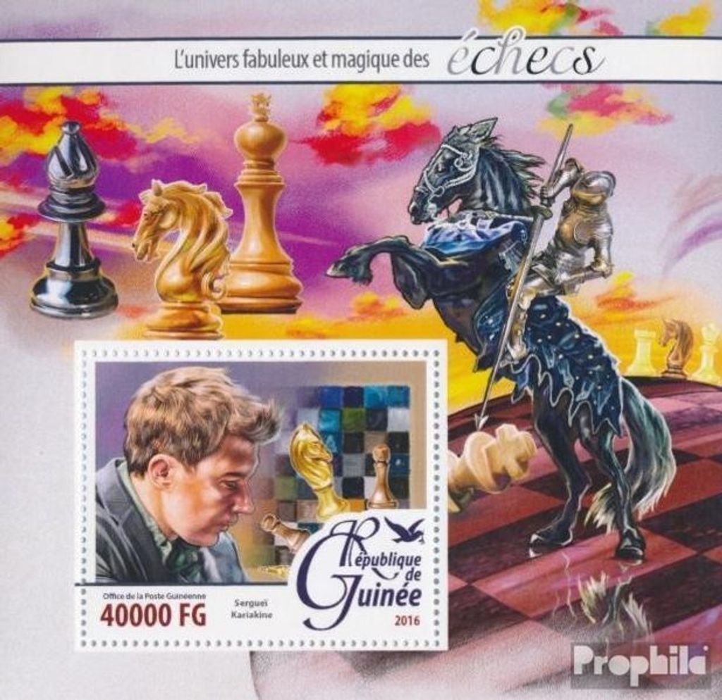 Briefmarken Guinea 2016 Mi Block 2648 (kompl. Ausgabe) postfrisch Schach