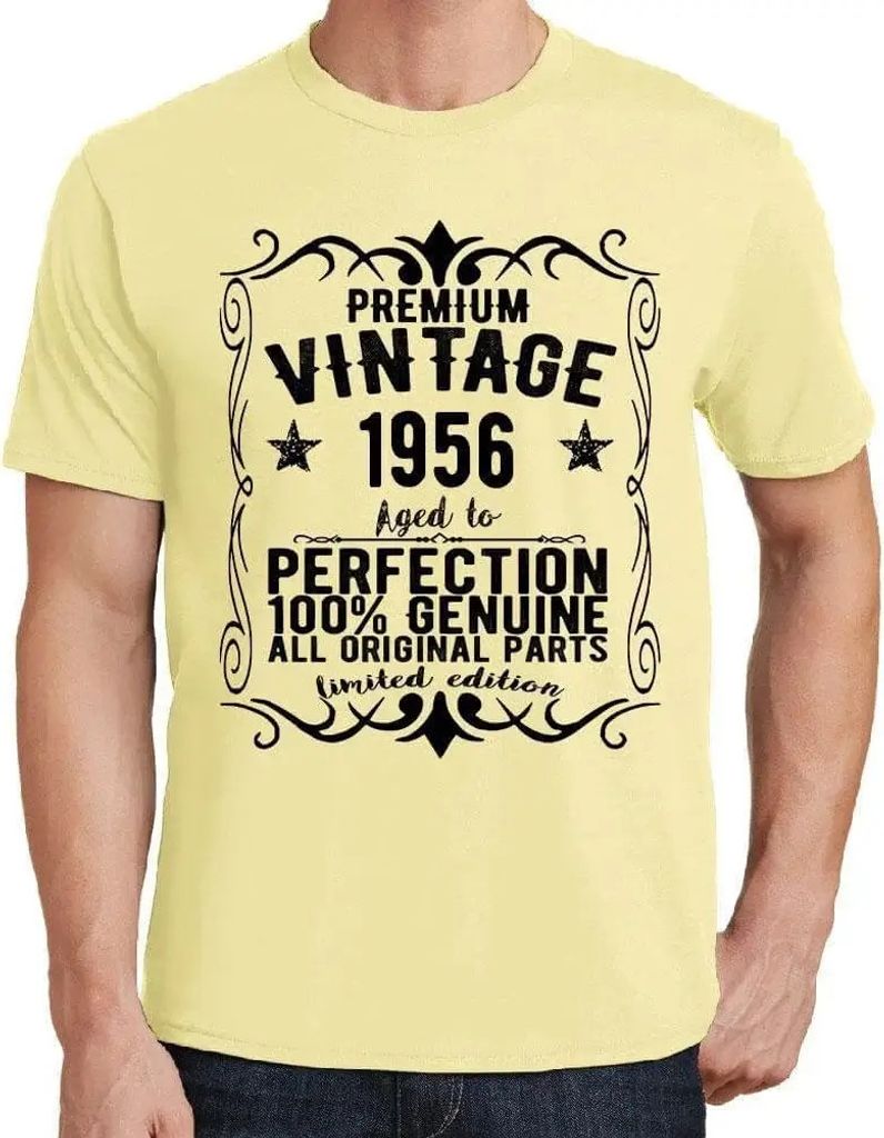 Herren Grafik T-Shirt Alle Originalteile bis zur Perfektion gealtert 1956 – All Original Parts Aged to Perfection 1956 – Geschenk 68. Geburtstag