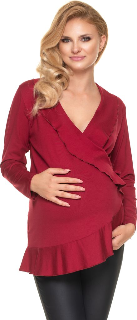 PeeKaBoo Umstandsoberteil für Damen Open rot L/XL