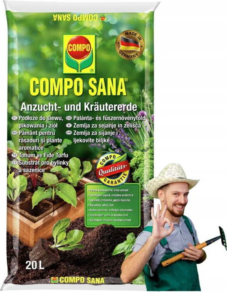 Bodensubstrat Für Sämlinge Und Kräuter 20L Compo Produktbild 