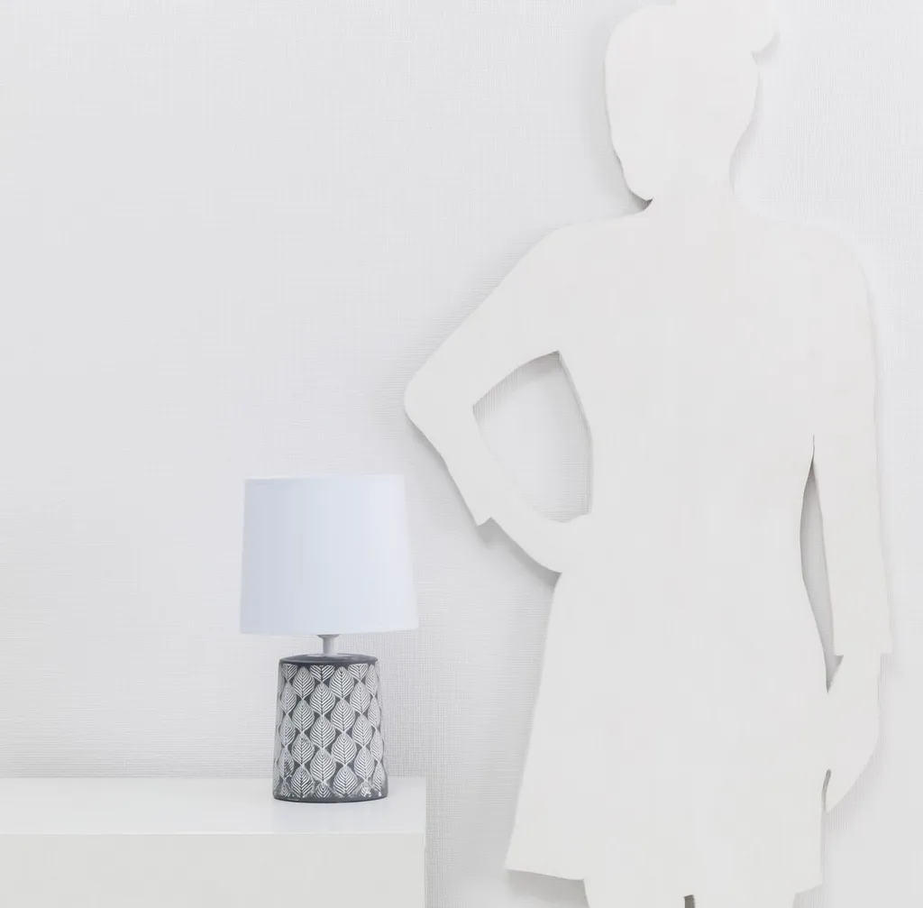 Lampe de bureau base céramique et abat-jour chic pour intérieur rétro - 5