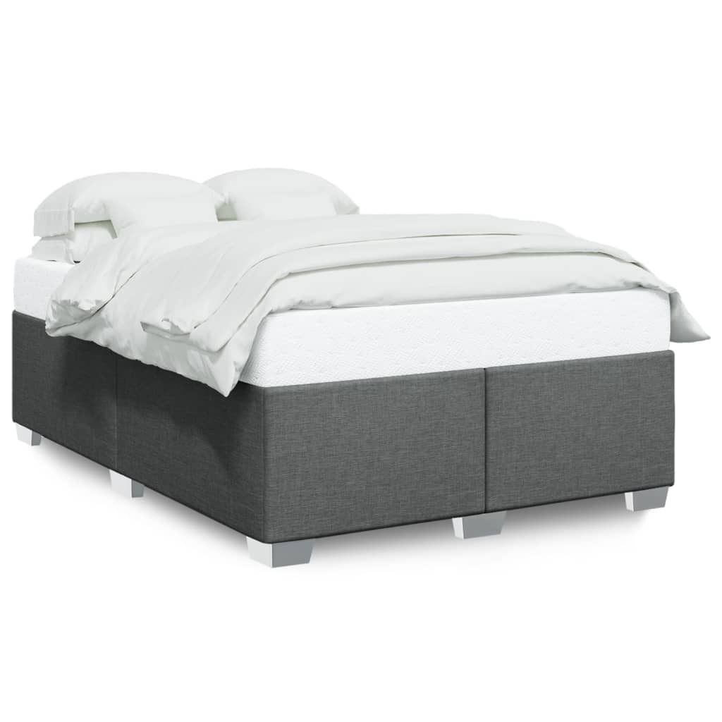 vidaXL Bettgestell ohne Matratze Dunkelgrau 140x190 cm Produktbild 