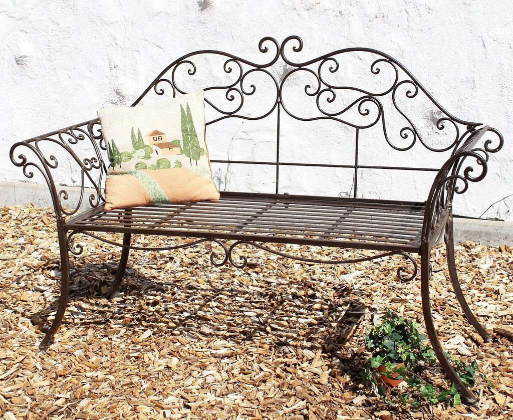 DanDiBo Panchina da giardino in metallo marrone resistente Immagine del prodotto 