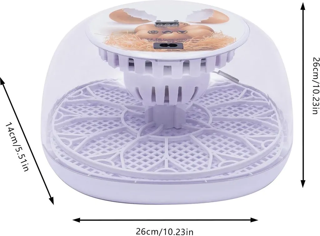 Incubatrice 12 Uova High-Tech: Controllo Temperatura e Risparmio 35W - 4