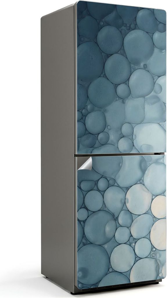 Abstraktes Liniennetz – Kühlschrank Aufkleber – Klebefolie Kühlschrank – Kühlschrank Nachbildung – Kühlschrankfolie selbstklebend – K...