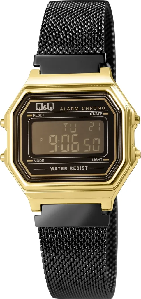 Orologio Q&Q M173J028Y Vintage Style | Digitale Retro Mesh Nero