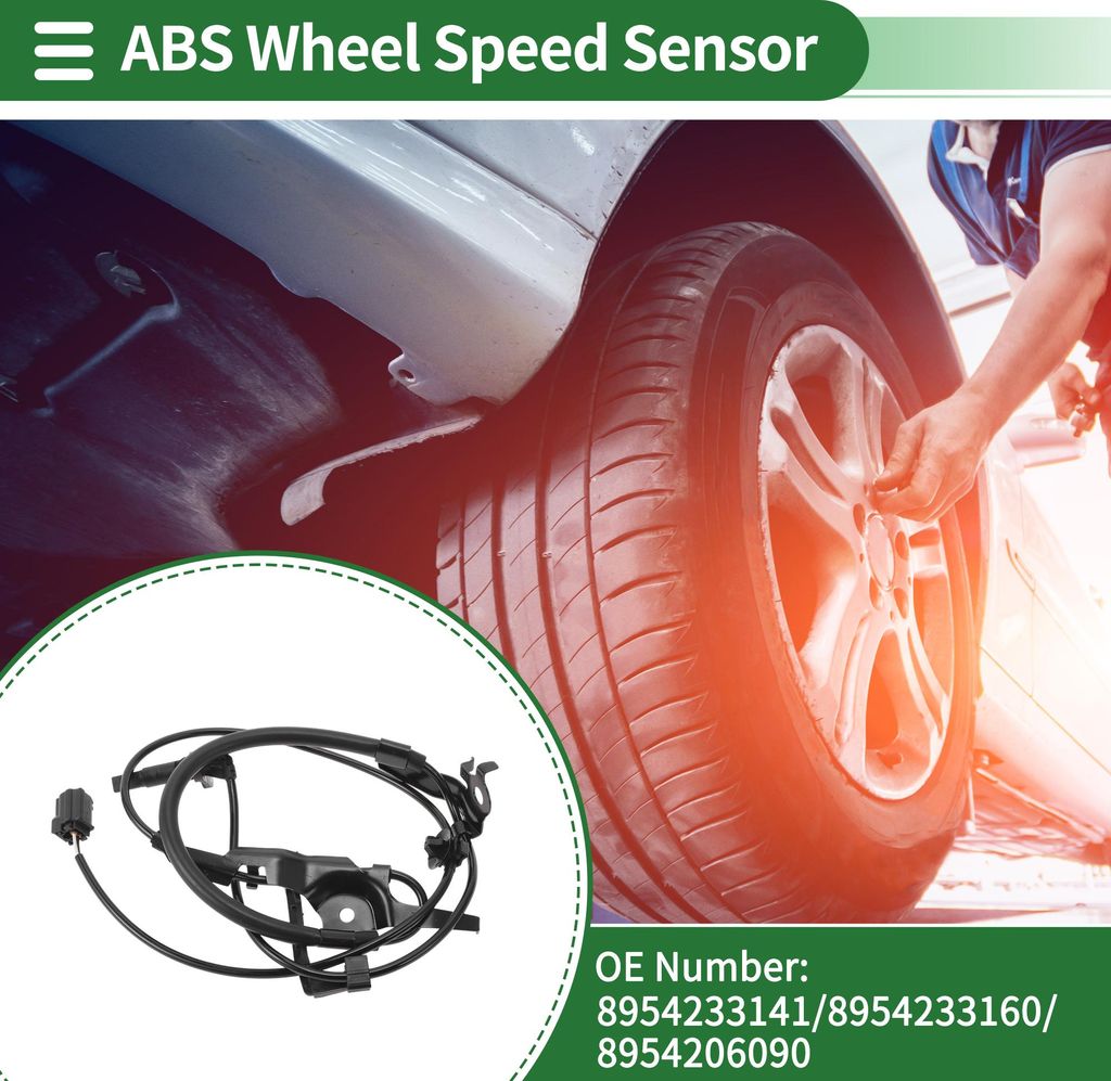 ABS Radgeschwindigkeitssensor ABS Sensor Antiblockiersystem Sensor Nr.8954233141/8954233160/8954206090 für Toyota Camry 2018-2019 1 Stück Vorne R...