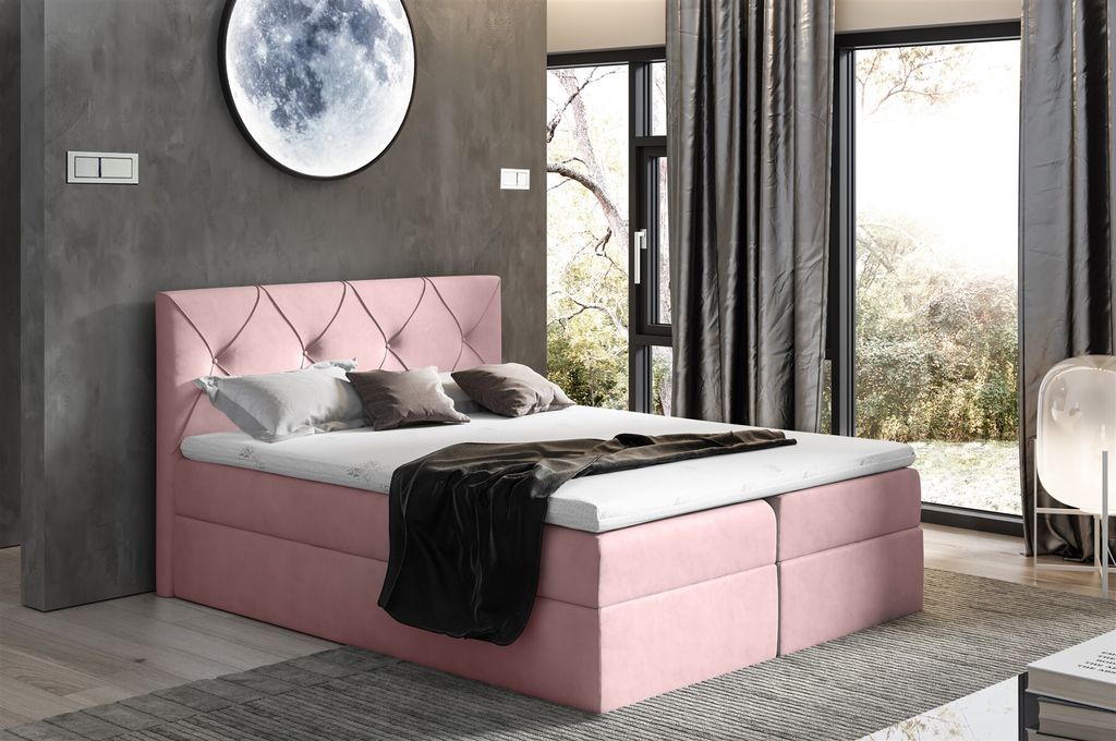 Boxspringbett Schlafzimmerbett LEWIS 120x200cm in div. Farbvarianten