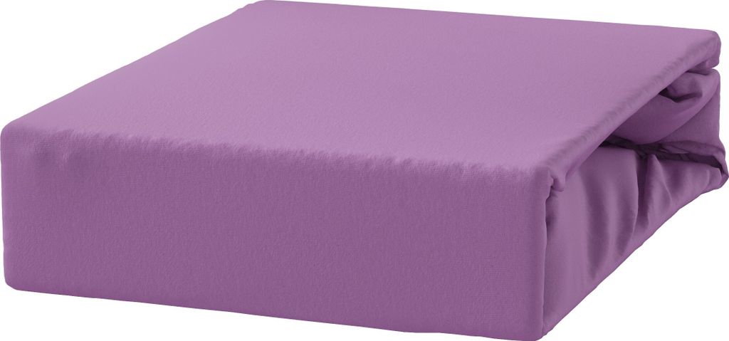 Elastisches Jersey-Spannbettlaken – Neueste Technologie, 22 Farben & 9 Größen für Perfekte Passform, Weich & Atmungsaktiv 90x180 Violett