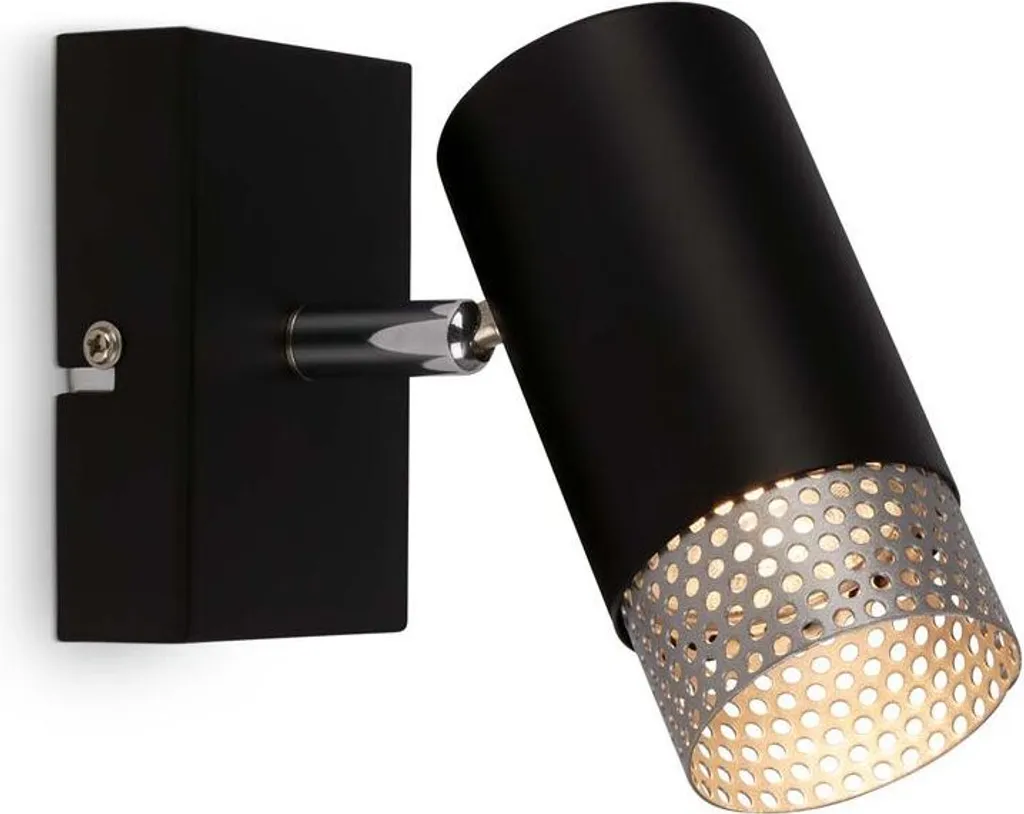 Faretto da Parete/Soffitto Nero Cromo - Attacco GU10 Max 9W