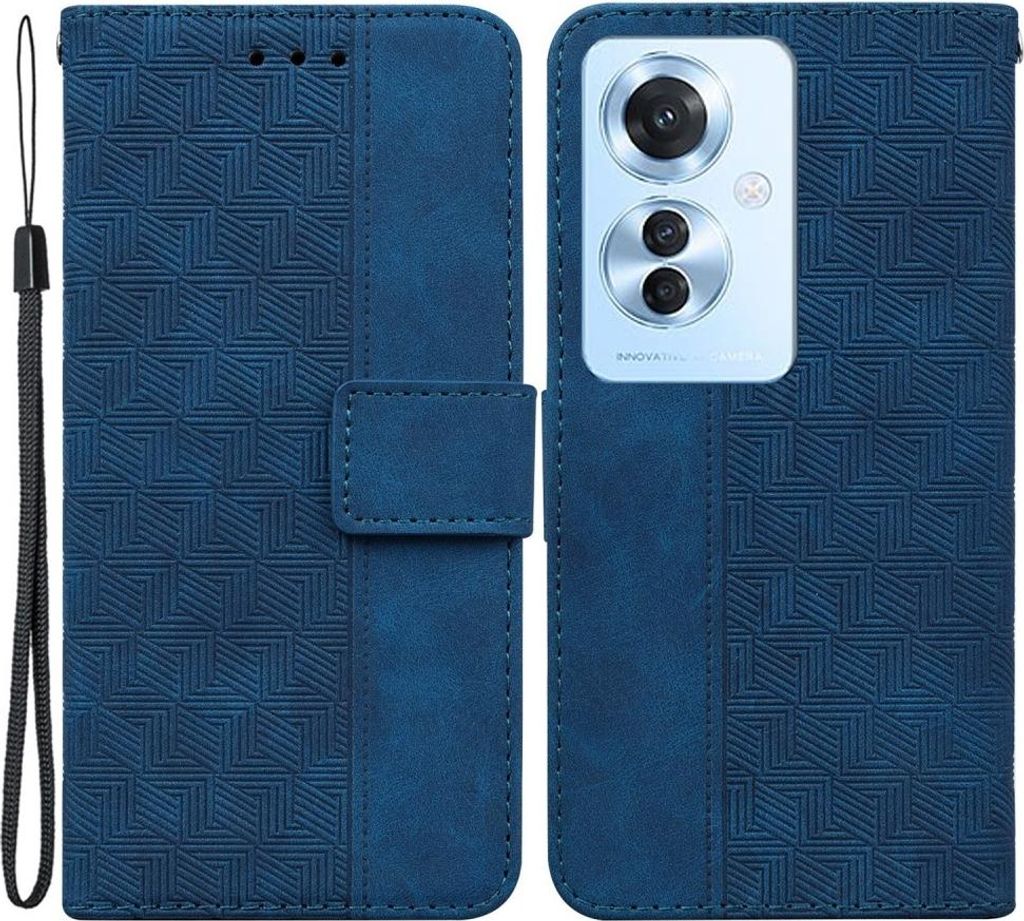 OPPO Reno11 F 5G Hülle - Coverup Geometric Klapphülle - Blau