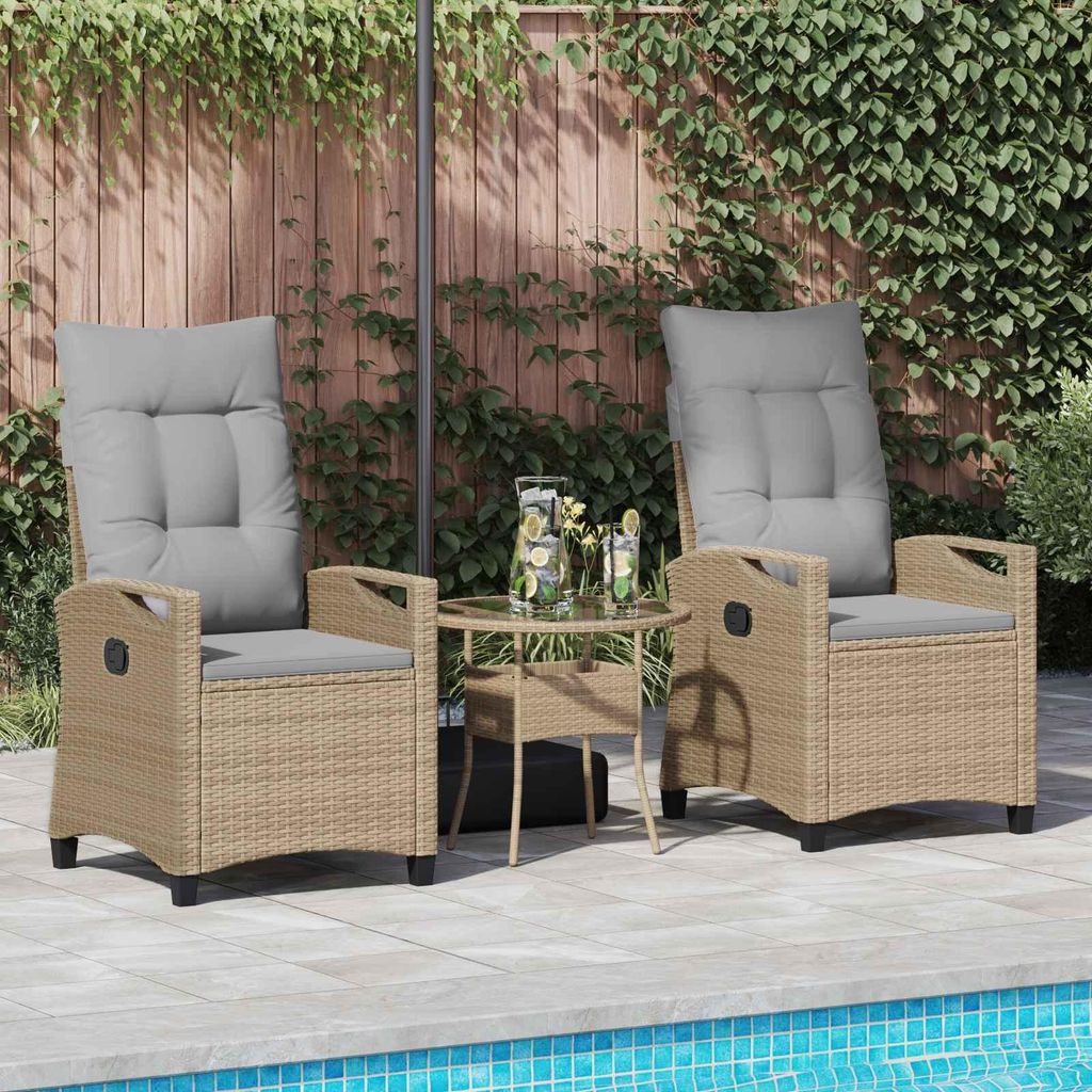 "im Diskont"Gartenstuhl - CLORIS - Balkonstühle/Terrassenstühle - 2 pcs Beige und Hellgrau 56x60x112cm - Gartenstühle DEMöbel1307222
