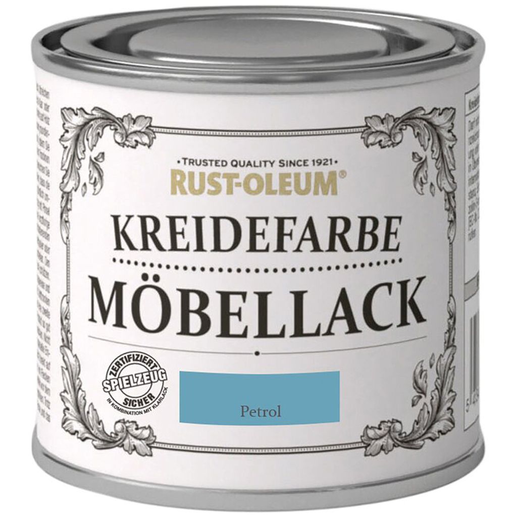 Rust-Oleum® Kreidefarbe Möbellack Möbelfarbe petrol 125 ml Produktbild 