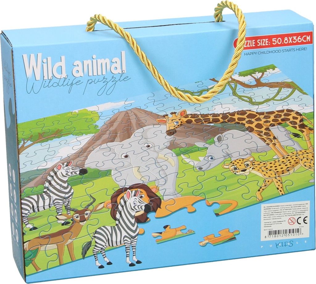 Puzzle Wildtiere, 100 Teile.