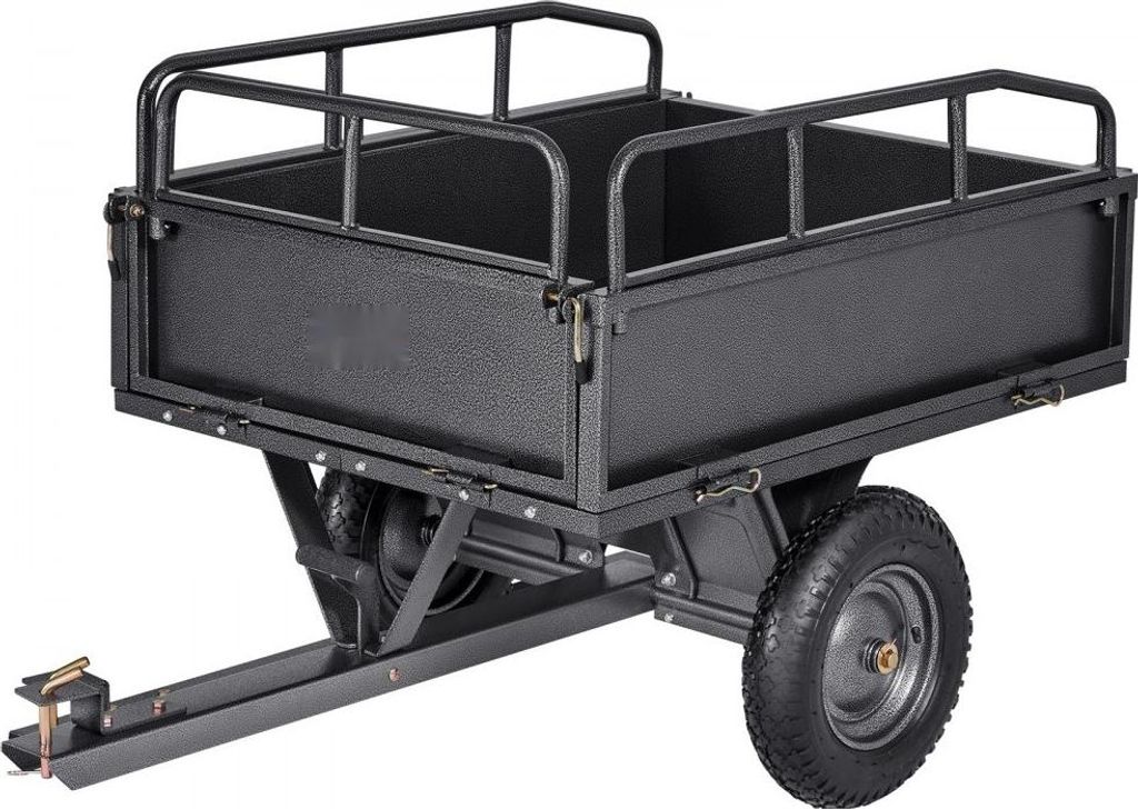 ATV Kippwagen Anhänger 142x76x70cm - Kippanhänger zum Hinterherziehen - ATV Anhängerwagen für den Außeneinsatz