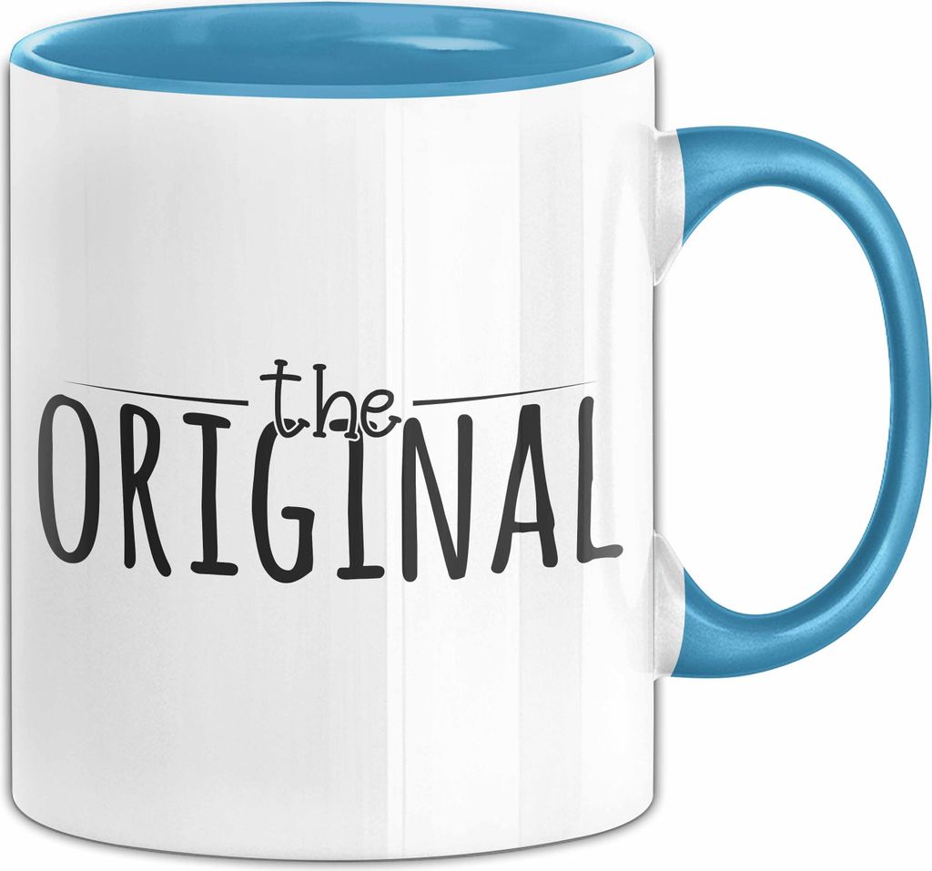 The Original Tasse Geschenk Partner-Tassen Geschwister Kaffee-Becher (Blau)