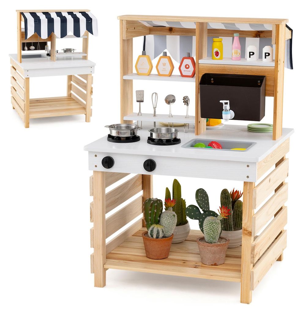 COSTWAY cucina di fango per bambini all'aperto, cucina per Immagine del prodotto 