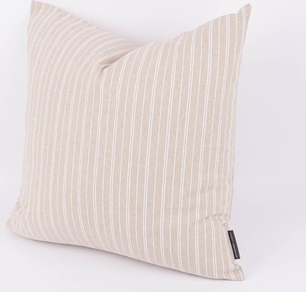 Kissenhülle Basic Stripe Streifen natur div. Größen von SCHÖNER LEBEN Größe 70x70cm (HxB) 70x70cm (HxB) Größe
