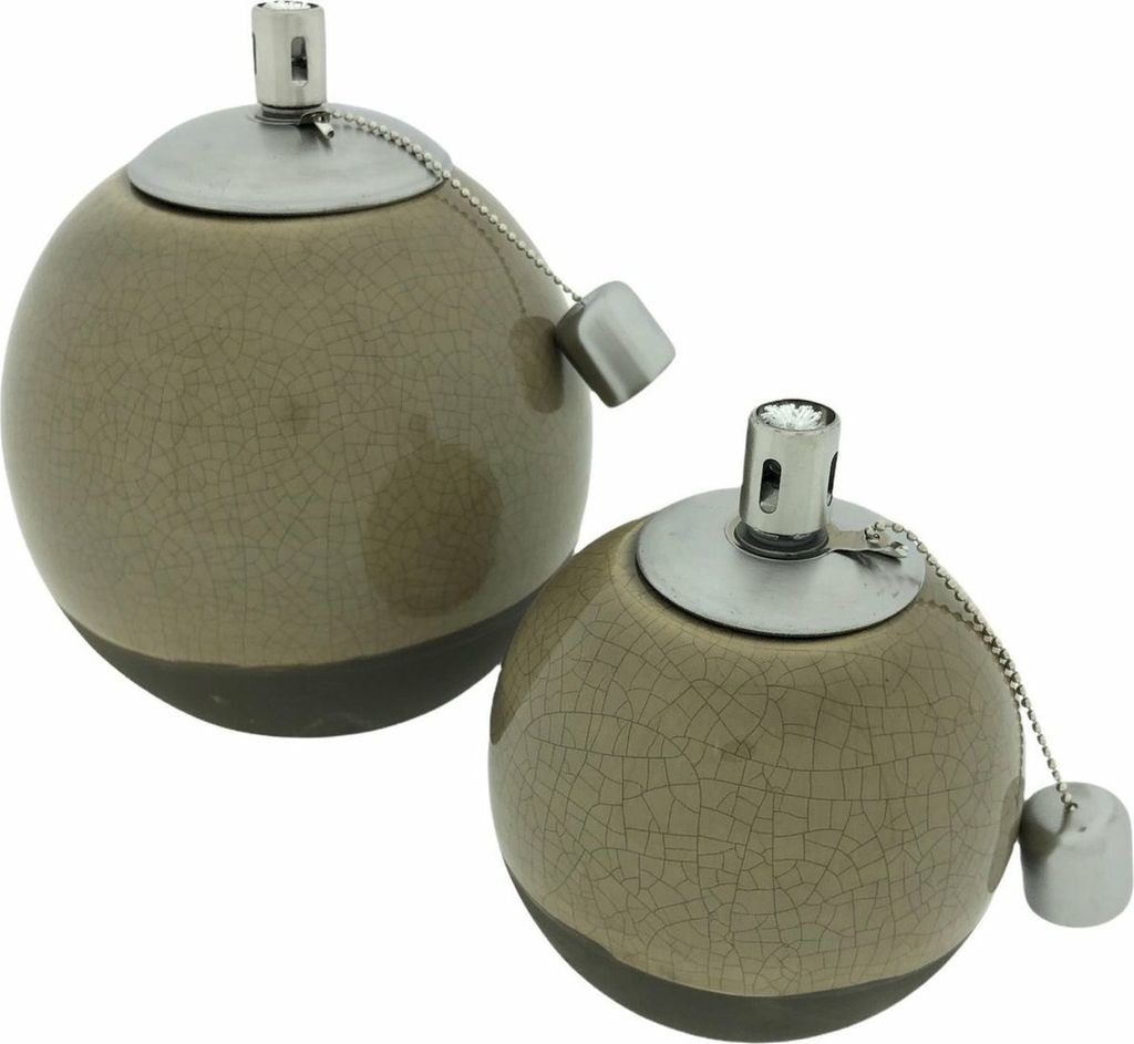 Set mit 2 runden Öllampen – Keramik – 14 & 23 cm Produktbild 