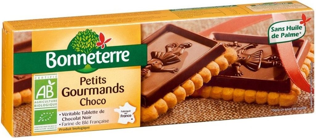Kekse mit dunkler Schokolade aus biologischem Anbau, 150 g - BONNETERRE