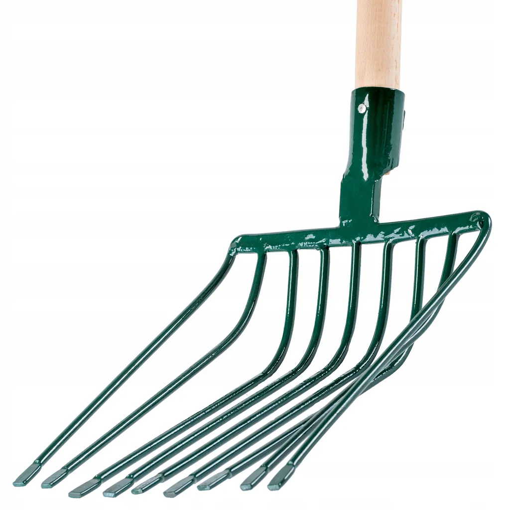 Fourche de Jardin 9 Dents en Métal 131 cm contre le Mal de Dos - Vert - 6