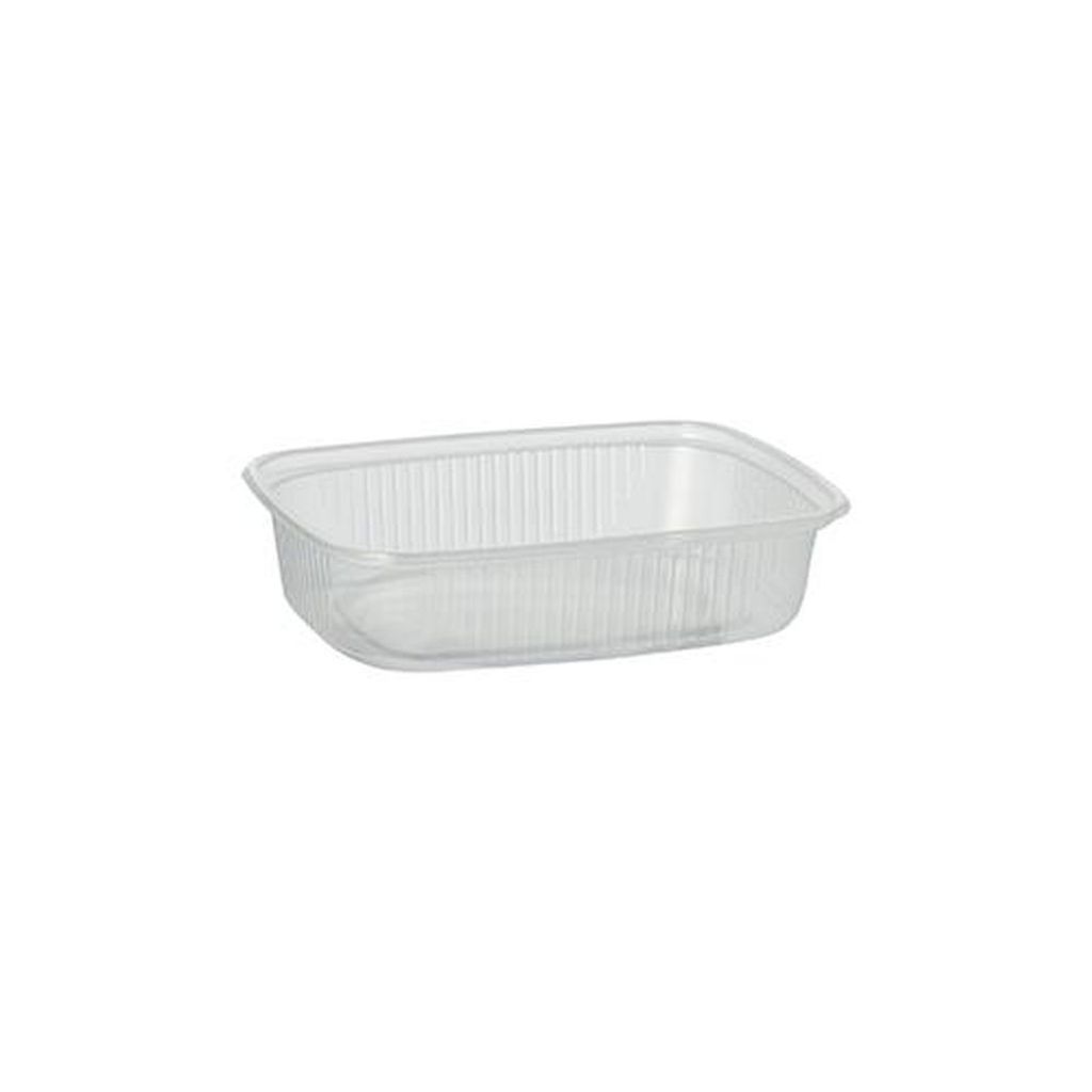 1000 Verpackungsbecher, PP eckig 125 ml 2,8 cm x 8,1 cm x 10,8 cm transparent