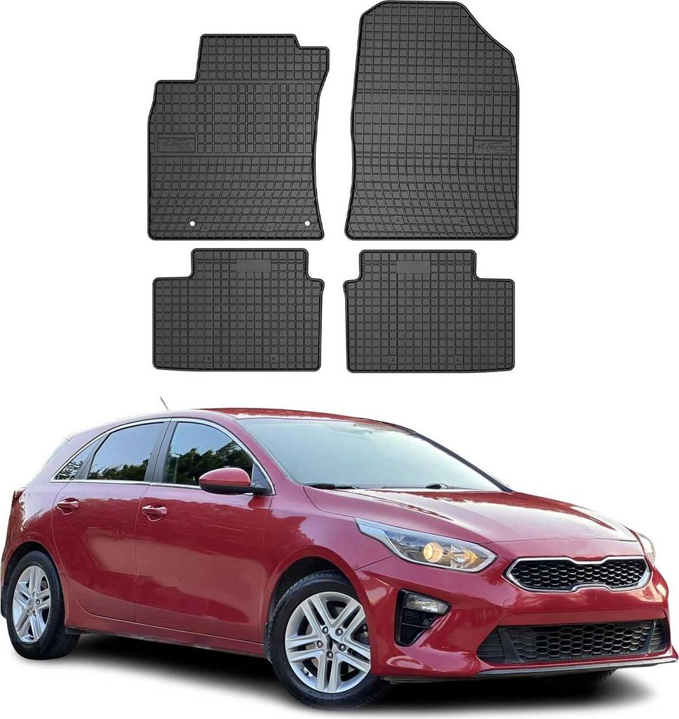 2018-2025 Kia Ceed Fußmatten Gummi Schwarz 4 tlg Produktbild 