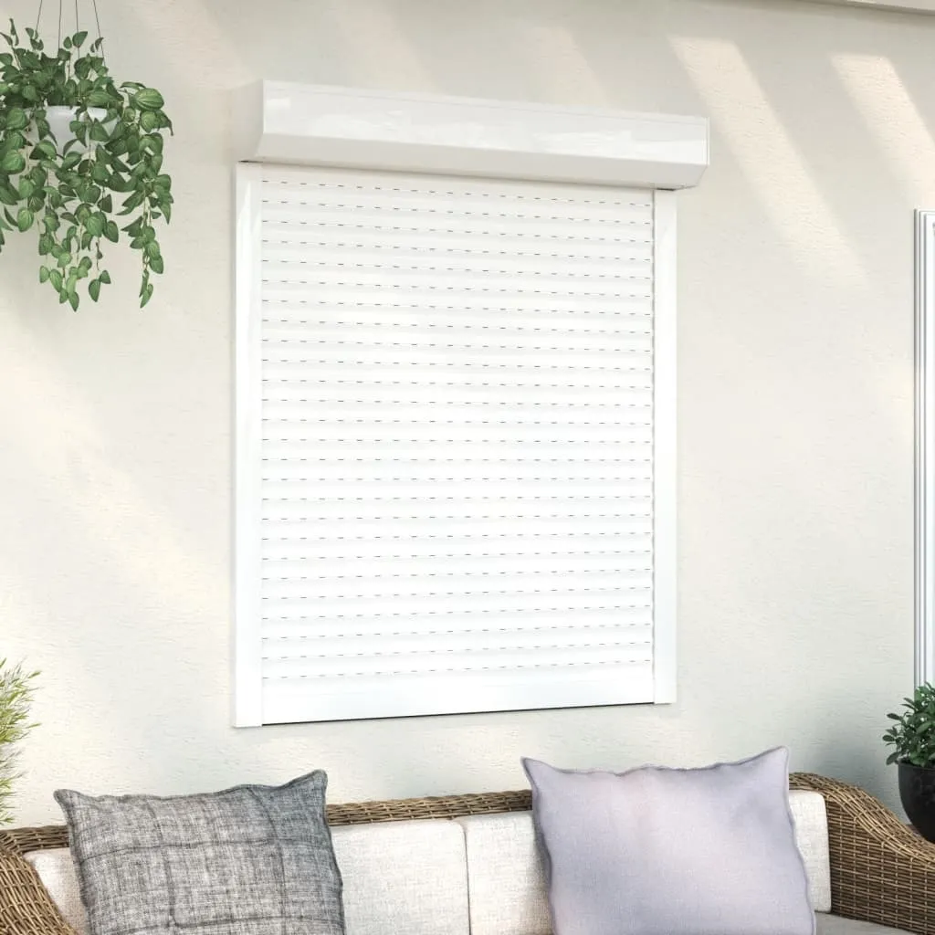 Volet roulant aluminium blanc 100x130 cm avec isolation renforcée ZMH
