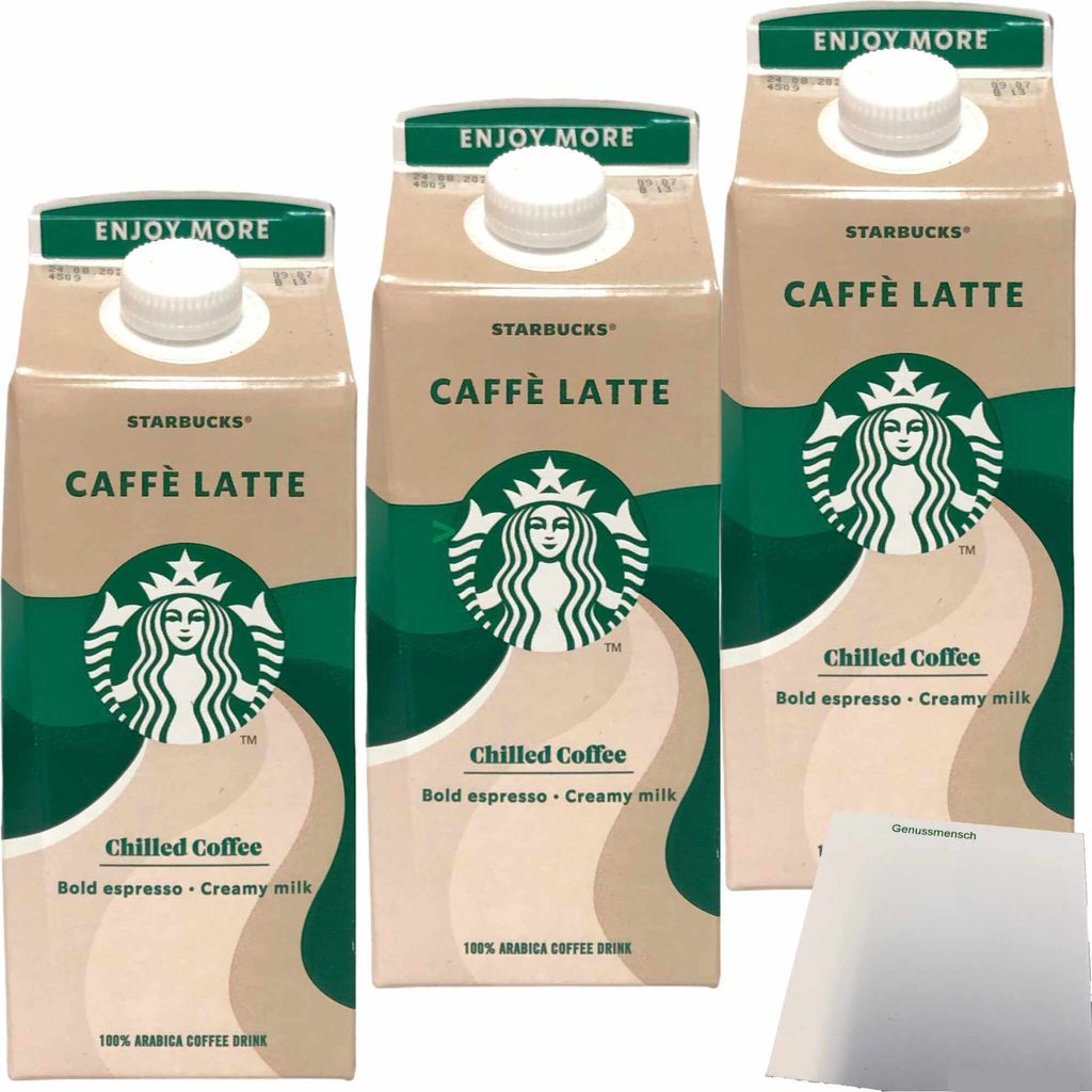 Starbucks Multiserve Caffè Latte Chilled Coffee 3er Pack Produktbild 
