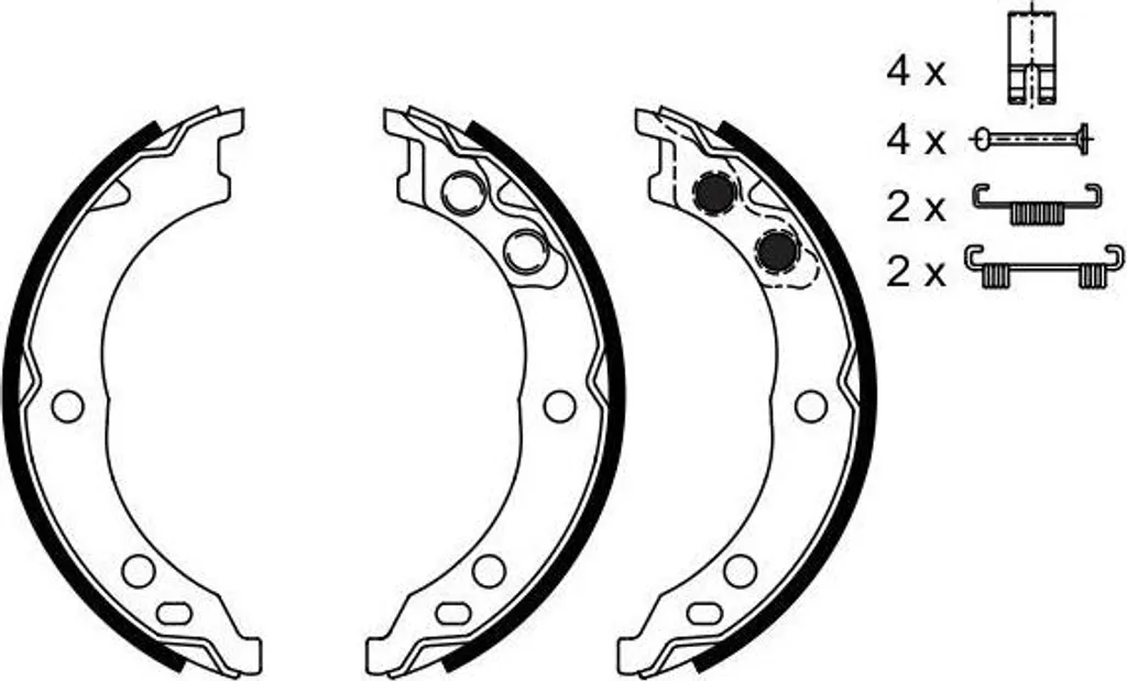 Kit mâchoires Bosch 0 986 487 712 haute résistance pour Boxer et Ducato