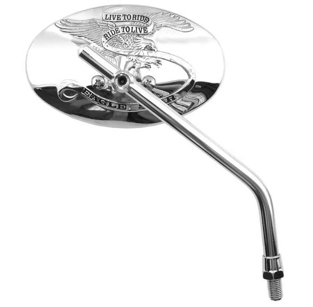 Rétroviseur chrome V-PARTS réversible : visibilité moto et scooter