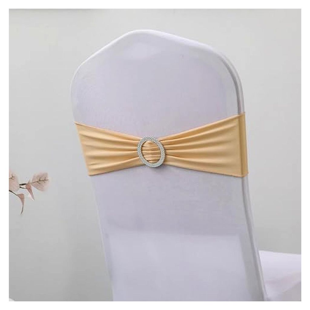 Stuhlhussen für Hotel, Hochzeit, Bankett, Dekoration, Schleife, Stuhl, Luftschlangen, elastisches Band, Blau, Einheitsgröße, 10 Stück