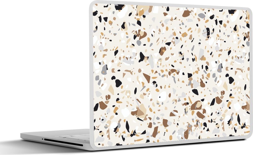 MuchoWow Laptop Aufkleber Sticker Cover Terrazzo - Muster - Gestaltung 31x22.5 cm - Laptop-Deko