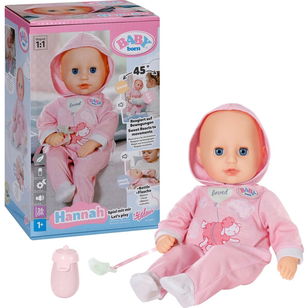 BABY born® Hannah, speel met mij, 36 cm Productafbeelding 