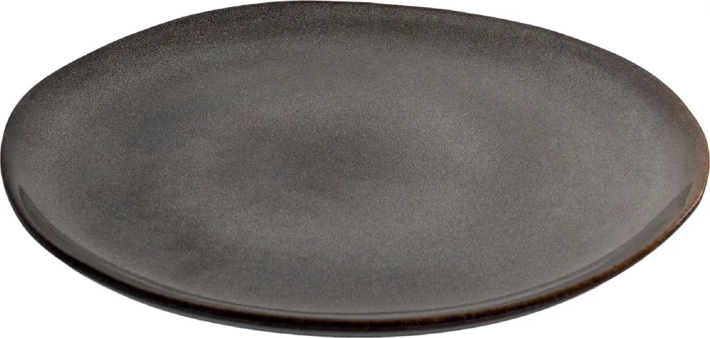 Set 4 Piatti Design QUVIO Selma 27 cm - Ceramica Grigia per Tavola Chic