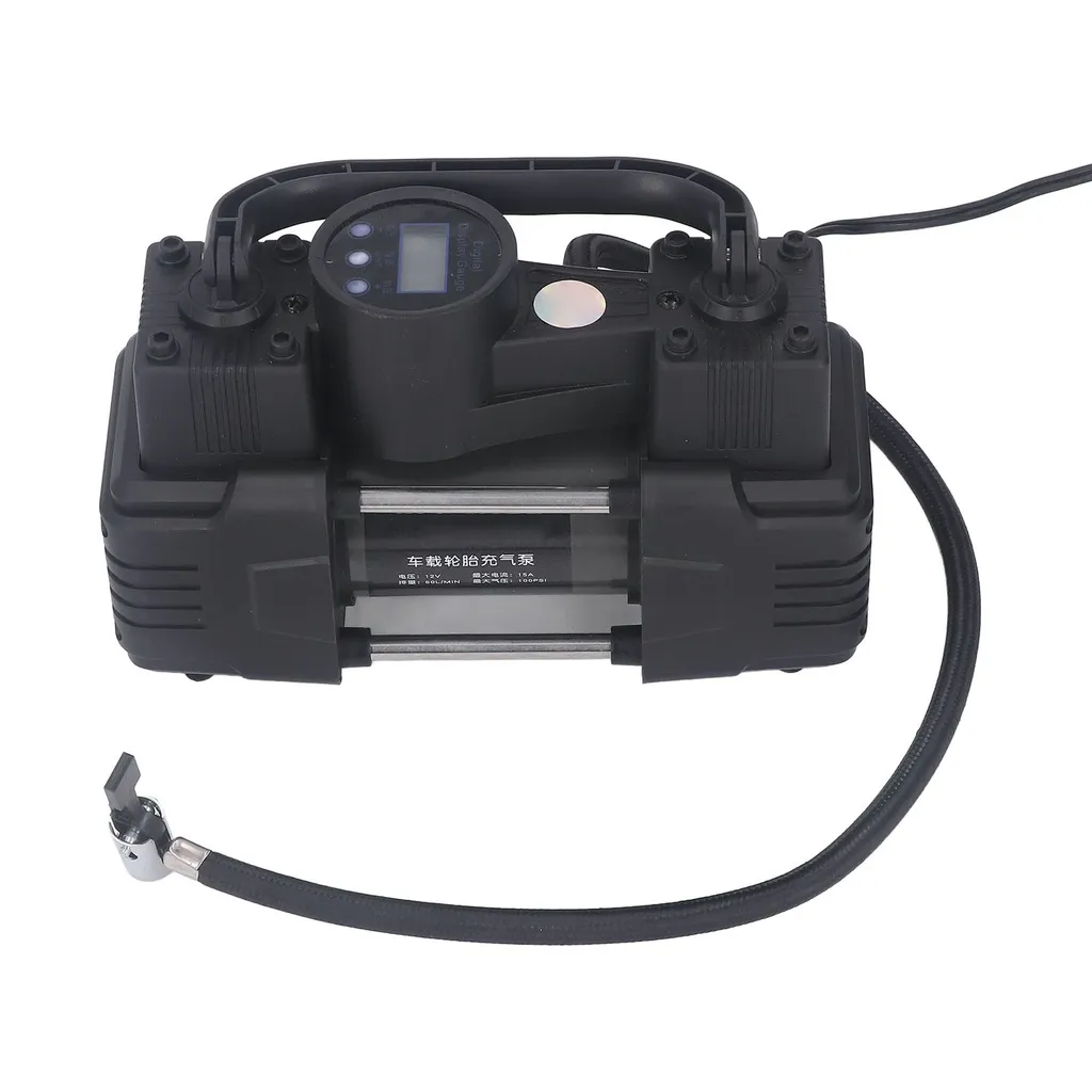 Gonfleur de pneus de voiture bi-cylindre 150 PSI avec éclairage LED