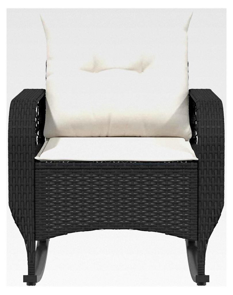 Garten-Schaukelstuhl aus PE-Rattan mit Stahlrahmen - Bequem und stabil