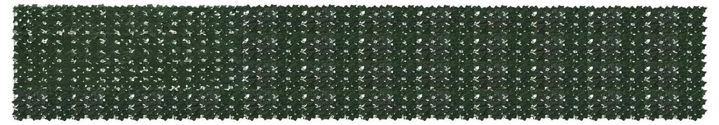 Balkonsichtschutz mit Blättern Dunkelgrün 600 x 100 cm