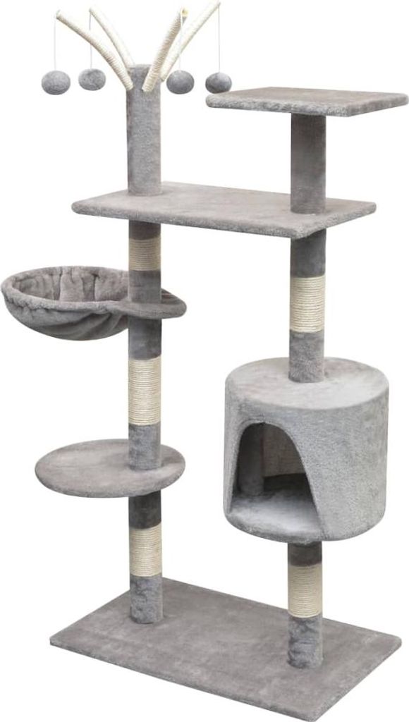 vidaXL Cat Cat Tree 125 cm Grey Obrázok produktu 