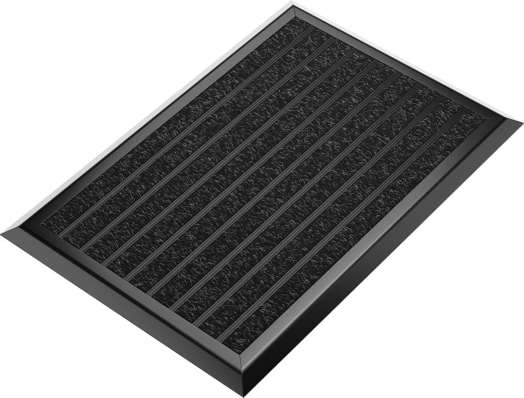 Fußmatte Außen Schmutzfangmatte für Draußen - 40 x 60 cm schwarzem Aluminiumrand Wetterfester Fußabstreifer Outdoor Fußmatte