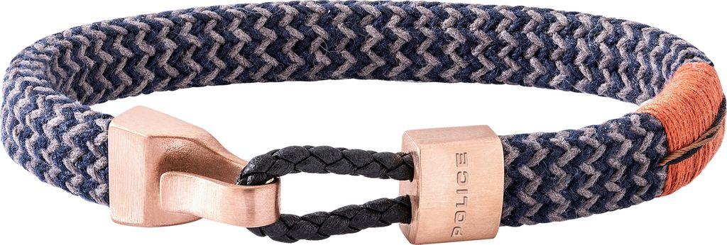 Police Herren Armband blau weiß PJ26490BLN.02