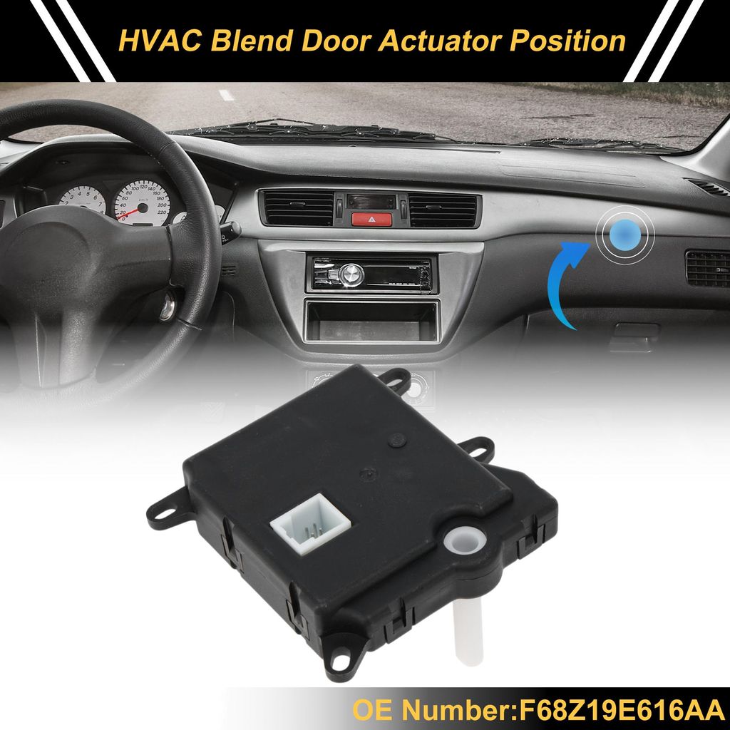 HVAC Heater Blend Door Aktuator Ersatz für Ford E-450 2006-2015 AC Heater Aktuator Nr.F68Z19E616AA Luftklappen Aktuator Kunststoff Metall Schwarz