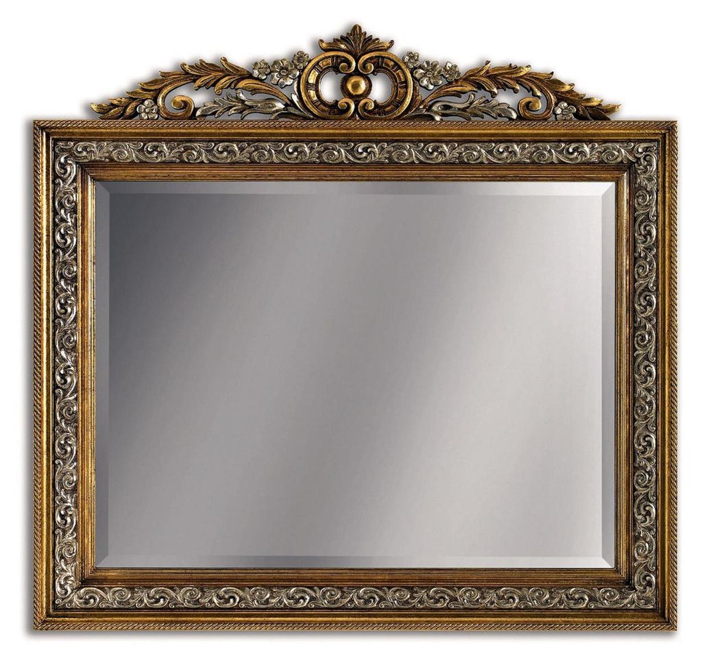 Klassischer Designer Spiegel Wandspiegel Quadratische Barock Gold Model BV1579O