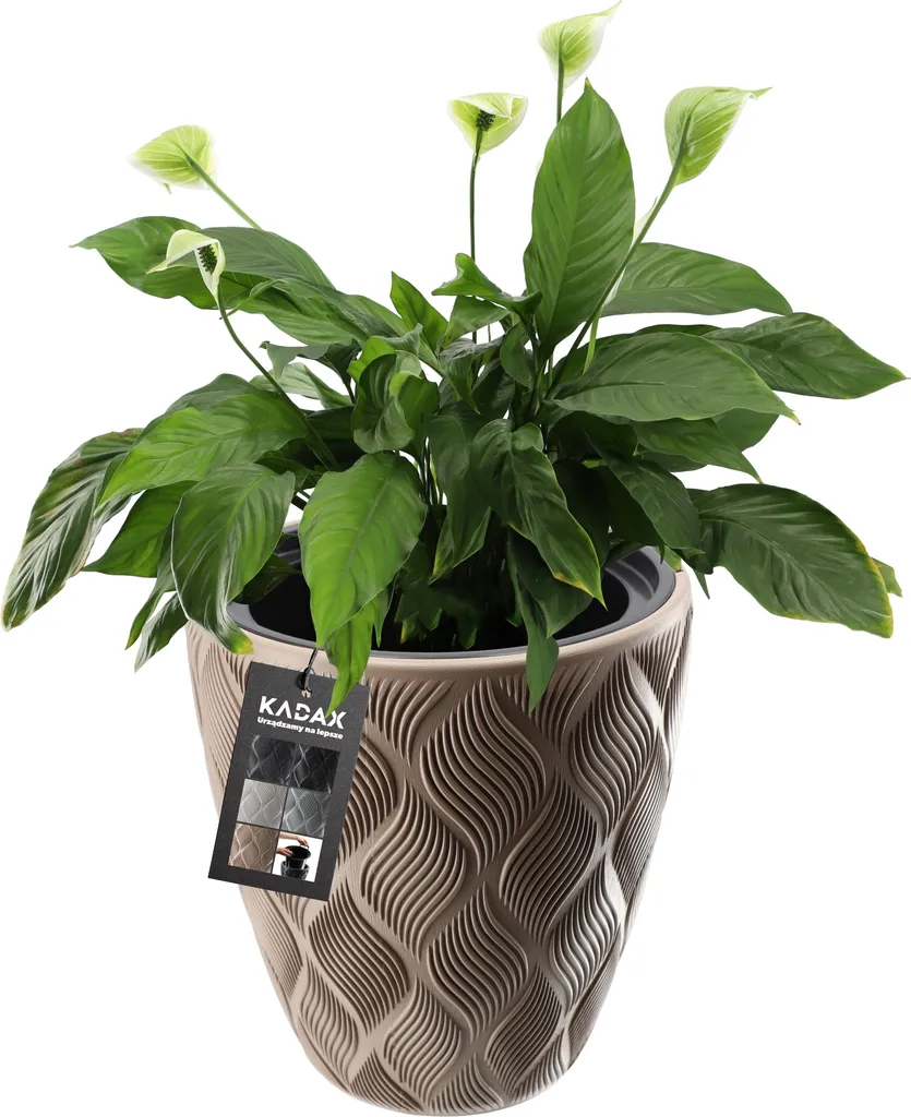 Pot de fleurs intérieur et extérieur Jesi KADAX beige bas 40 cm