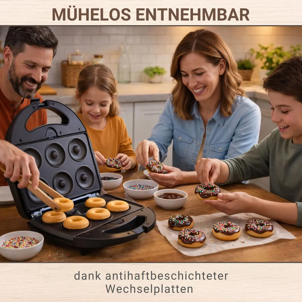 Appareil à donuts multifonction Syntrox avec plaques interchangeables - 9