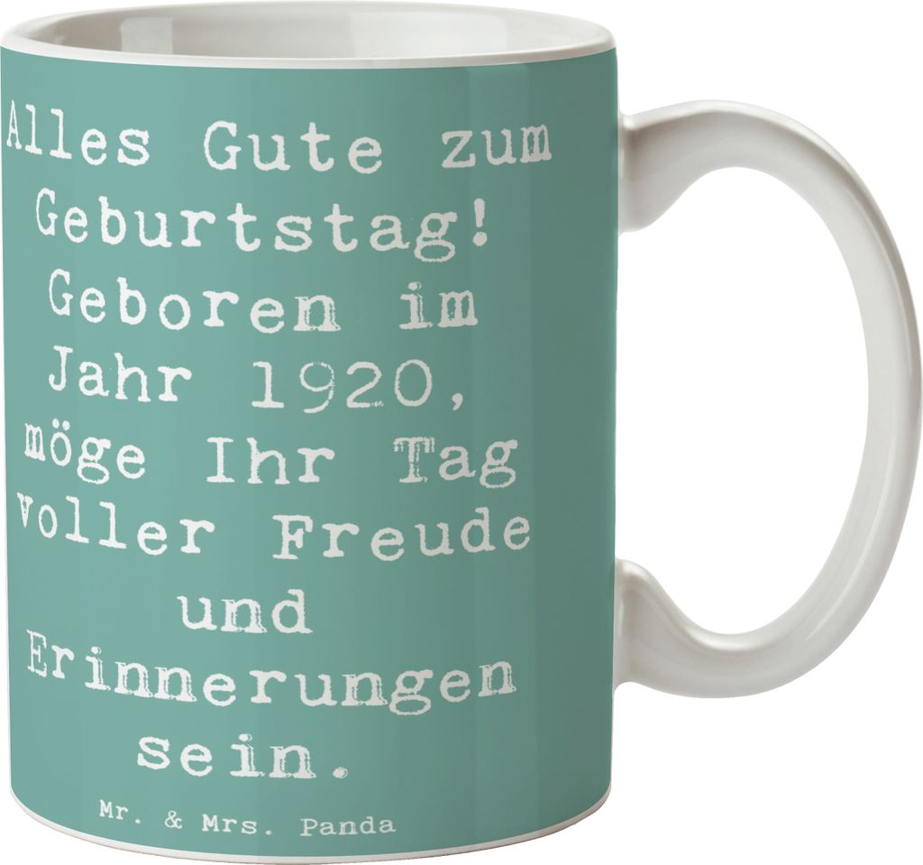 Mr. & Mrs. Panda Motivtasse Spruch 1920 Geburtstag - Produktbild 